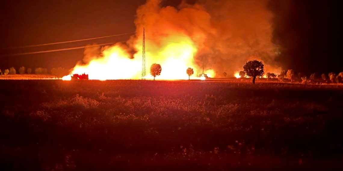 400 dönümde ekili buğday ve mercimek yandı