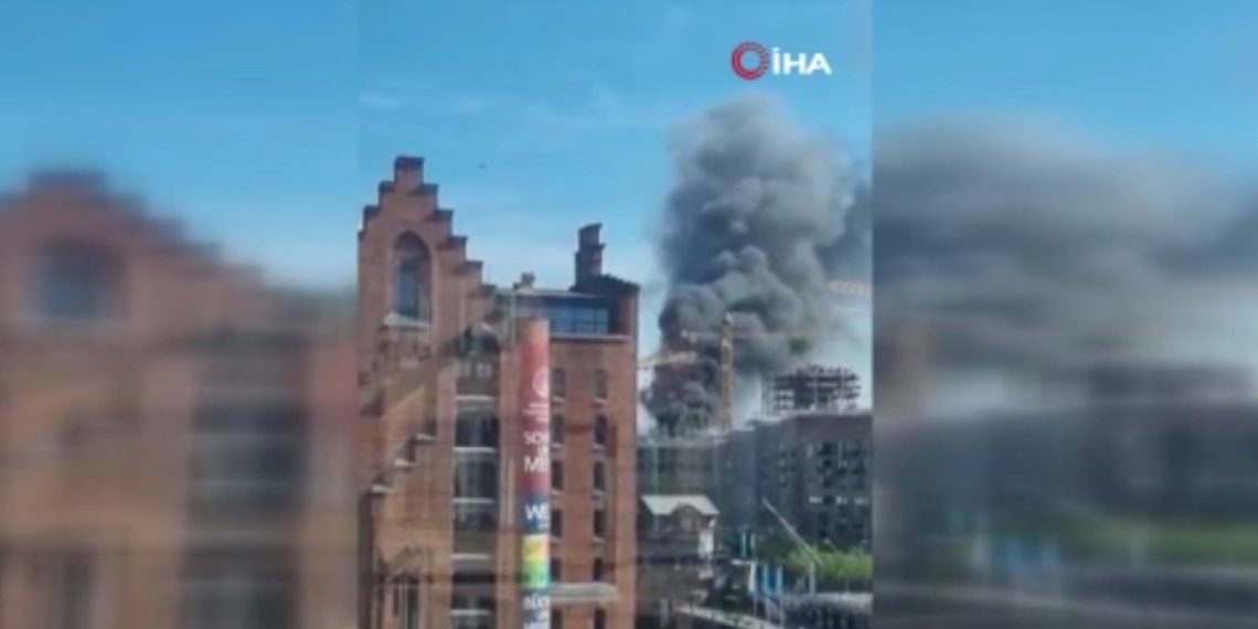 Almanya’da şantiyede arka arda patlama sesleri