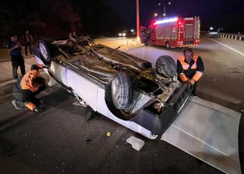 Burdur’da devrilen arabanın şoförü hayatını kaybetti