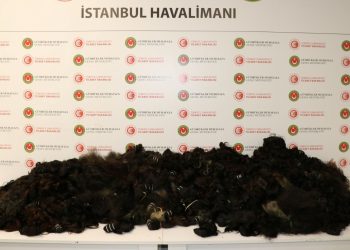 İstanbul Havalimanı’nda 93 kilogram insan saçı yakalandı (Piyasa pahası 1 milyon 340 bin lira)