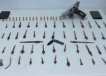 Kahramanmaraş’ta Roma periyoduna ilişkin olduğu bedellendirilen mızrak uçları ele geçirildi