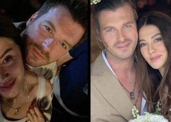 Kıvanç Tatlıtuğ-Başak Dizer çiftinden memnunluk pozu