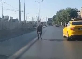 Sahibinin elinden kaçan kurbanlık boğa trafiği birbirine kattı