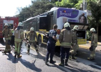Sarıyer’de İETT otobüsünde yangın