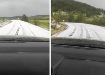 Yaz ayında kıştan kalma manzara