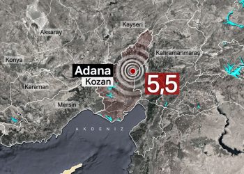 Adana Kozan’da 5,5 büyüklüğünde zelzele