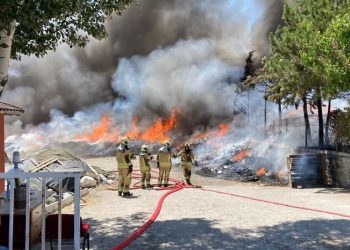 Ankara’da fabrika yangını