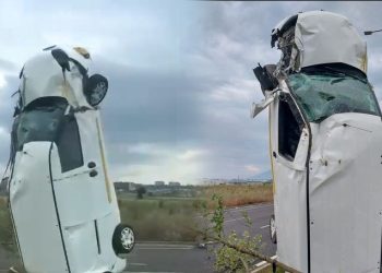 Bursa’da kaza yapan araç şaha kalktı