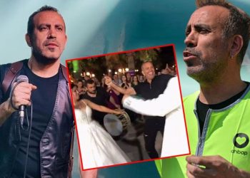 Haluk Levent depremzede çiftin düğününe gitti