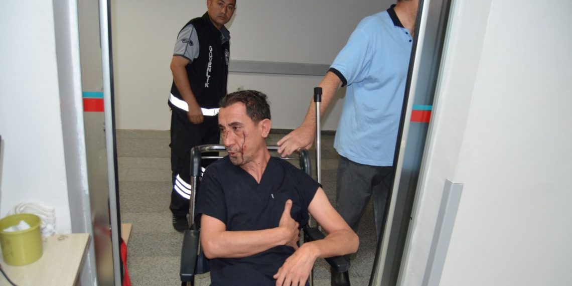 Hastane görevlisine çarşaf saldırısı