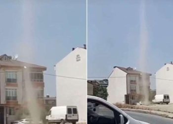 İstanbul’da kentin ortasında hortum paniği