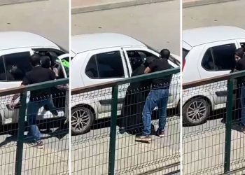 İstanbul’da sokak ortasında bayana şiddet