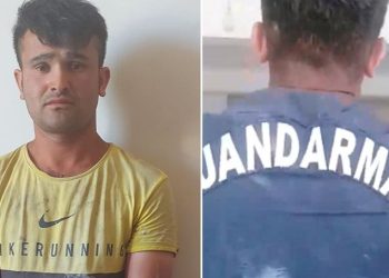 Jandarma gömlekli kaçak göçmene hudut dışı