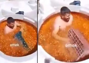 Manisa’da zeytin tankında çıplak sepetleme yapan şahıs yakalandı