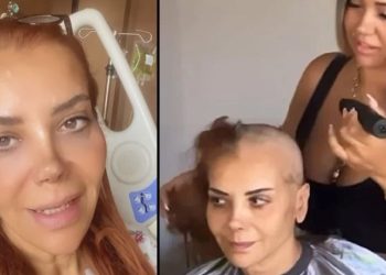 Pankreas kanseriyle çaba eden Tanyeli saçlarını kazıttı