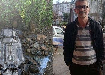 Rize’de araba dereye düştü: 1 meyyit