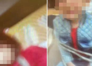 4 çocuğunu iple birbirlerine bağlayıp azap yaptı