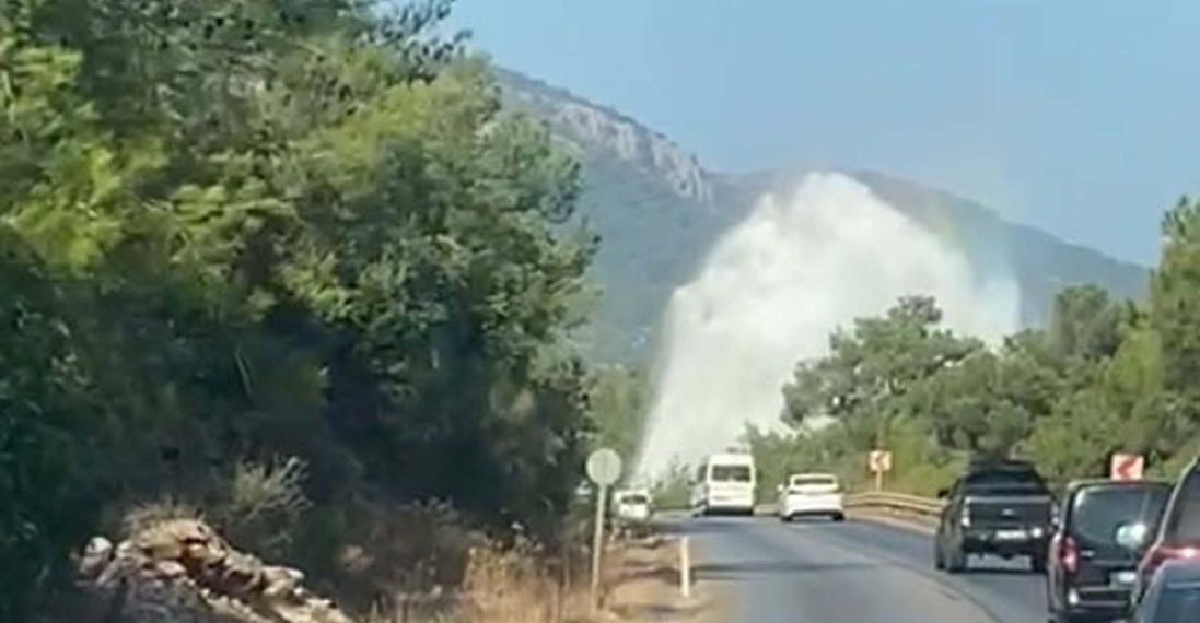 Bodrum’da içme suyu çizgisinde patlama