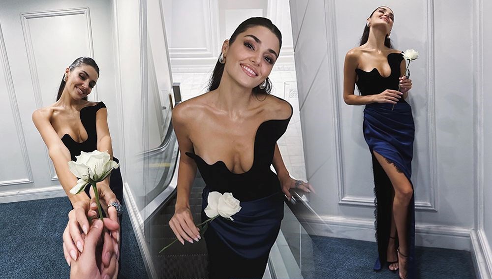 Hande Erçel’den romantik düğün tarzı