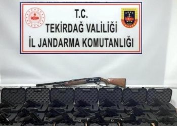 Tekirdağ’da jandarmadan operasyon: 25 tabanca ele geçirildi; 1 gözaltı