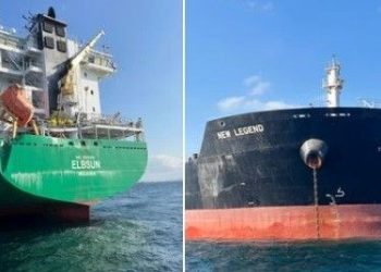 Ahırkapı açıklarında iki gemi çarpıştı