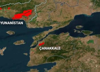 Büyük Çanakkale yangını NASA haritasında
