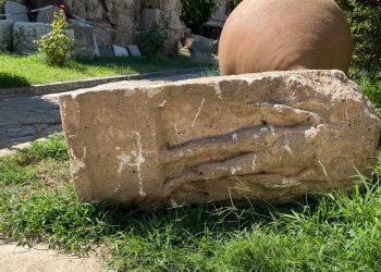 Güneş Rabbi Helios heykeli altyapı çalışmasında bulundu, muhafaza altına alındı