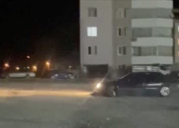 Hastane otoparkında drift değerliye patladı