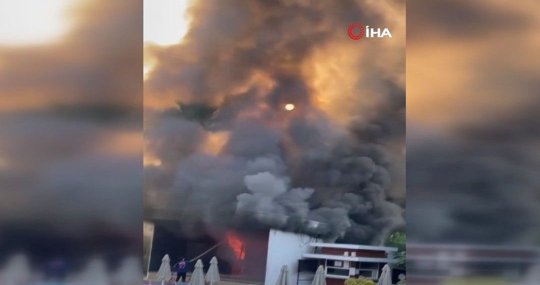 Marmaris’te otel yangını