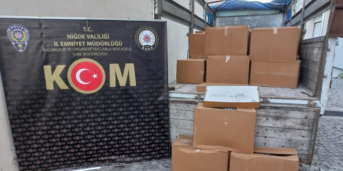 Niğde’de 7 milyon 550 bin dolu makaron ele geçirildi