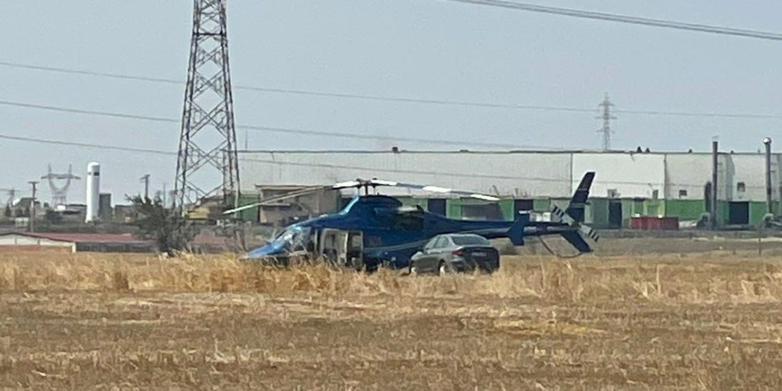 Tekirdağ’da helikopter tarlaya mecburî iniş yaptı