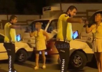 Trafik kazasına karışan şoförden polise tehdit