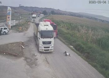 Yolun karşısına geçmeye çalışan çocuğa TIR çarptı