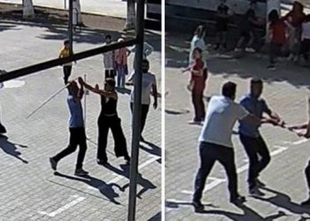 Adana’da öğretmenlere atak kamerada