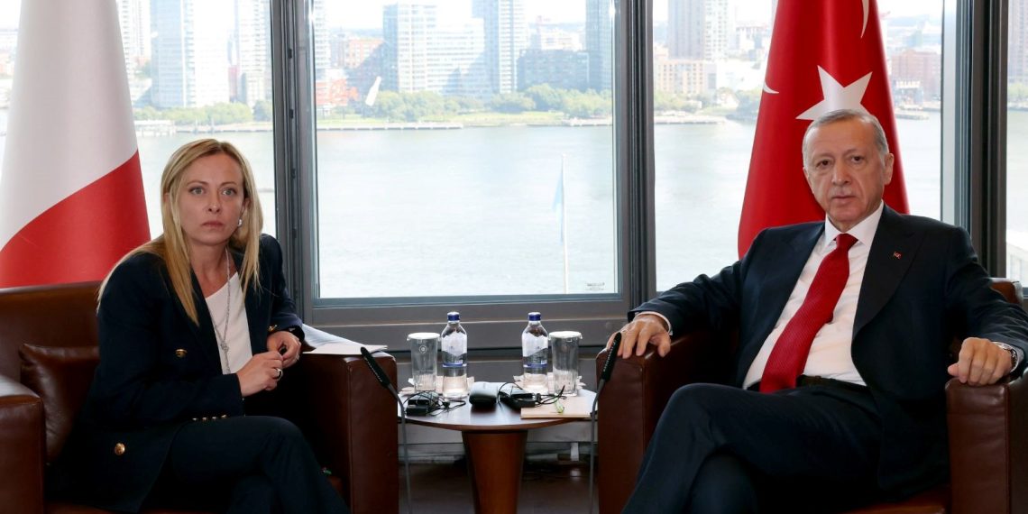 Cumhurbaşkanı Erdoğan, İtalya Başbakanı Giorgia Meloni’yi kabul etti
