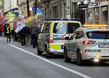 İsveç’te skandal imajlar: Terör örgütü PKK/YPG yandaşları aksiyon yaptı