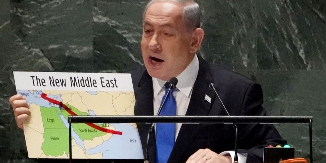 Netanyahu’dan BM’de Filistin’siz harita