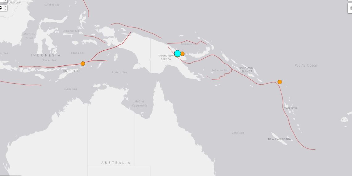 Papua Yeni Gine’de 6,7 büyüklüğünde 2 zelzele meydana geldi