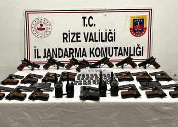 Rize’de yayla konutlarına kaçak silah baskını