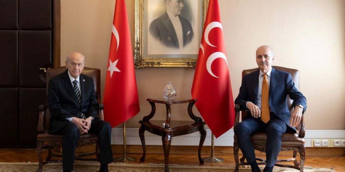 TBMM Lideri Kurtulmuş’tan Bahçeli’ye yeni anayasa ziyareti