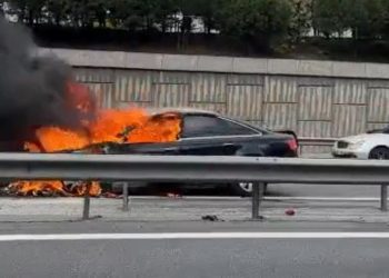 TEM’de 1,5 milyon liralık araç yandı