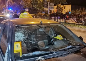 Araba yaya geçidinde 3 şahsa çarptı