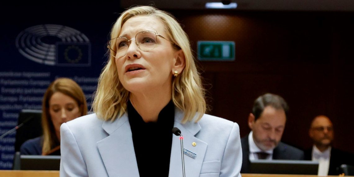 Cate Blanchett’ten Avrupa Parlamentosu’nda Gazze daveti