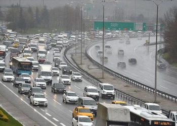 İstanbul trafiğinde yağmur yoğunluğu