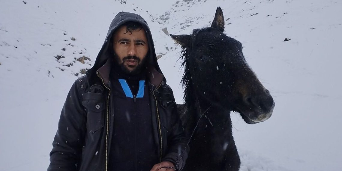 Hakkari’de yaralı at mahsur kaldığı yayladan kurtarıldı