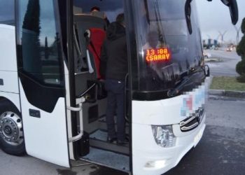 Kural ihlali yapan otobüs sürücüsüne sivil polisten ceza