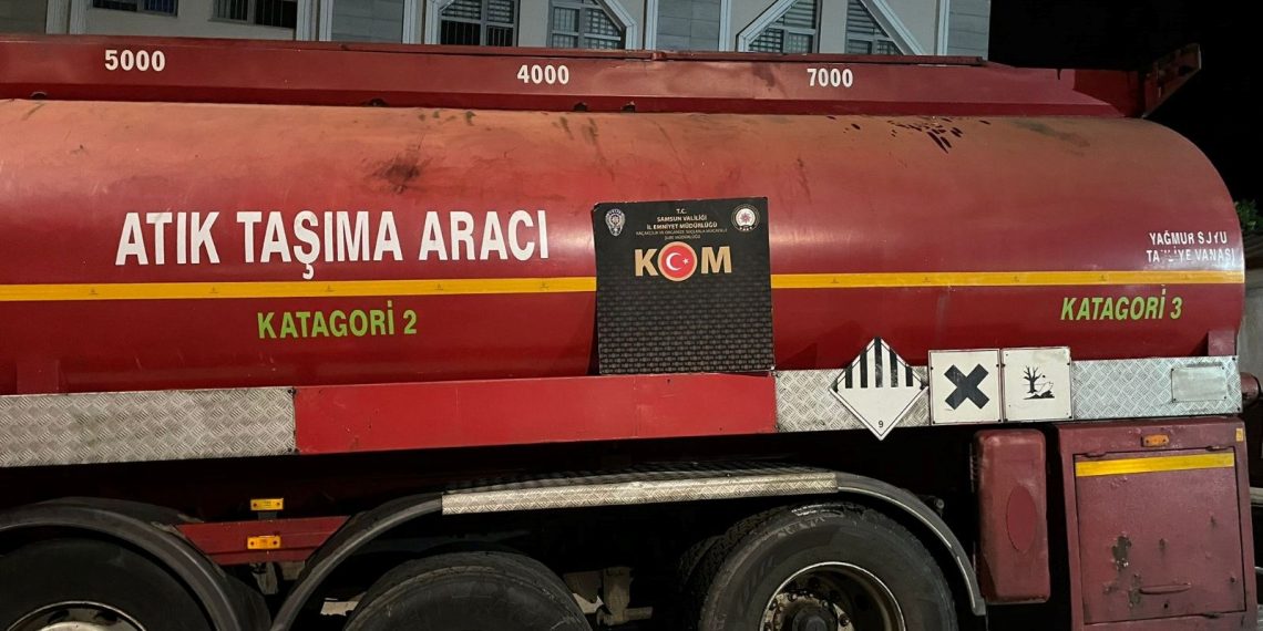 Samsun’da 23 bin litre uydurma akaryakıt ele geçirildi
