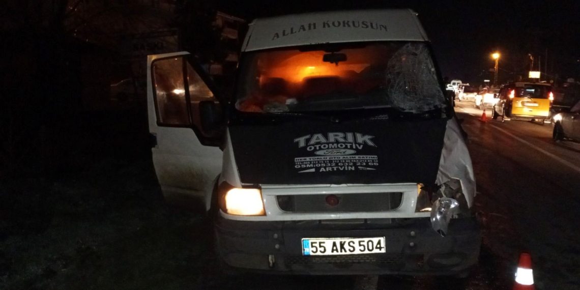 Samsun’da minibüsün çarptığı kişi öldü
