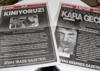 Sivas’ta mahallî gazeteler spor sayfalarını kararttı