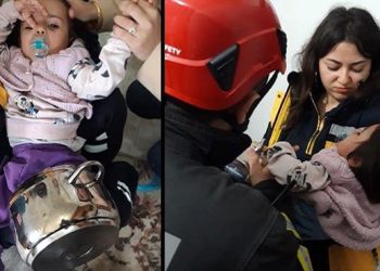 Ayağı düdüklü tencereye sıkışan bebeği itfaiye kurtardı